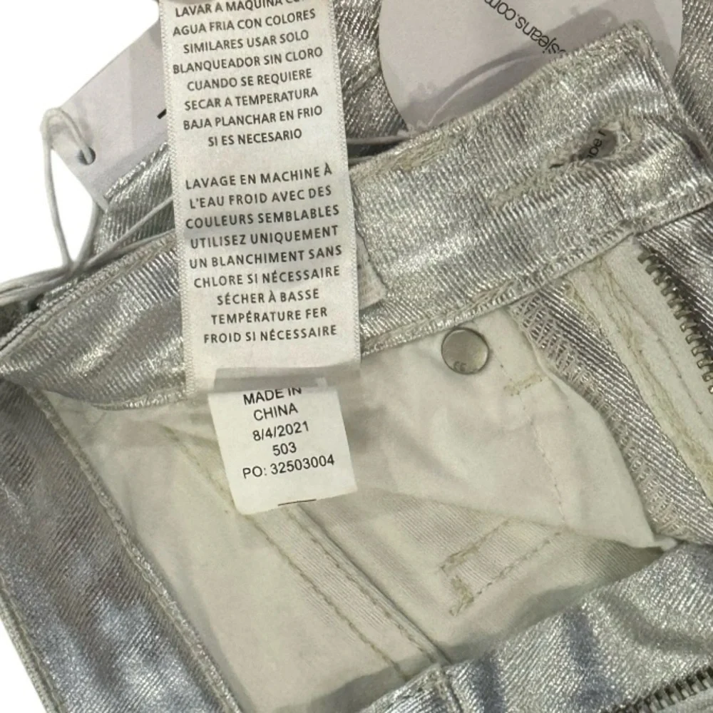 Joe’s Silver Metallic‎ High-Rise Skinny Jeans - Size 8